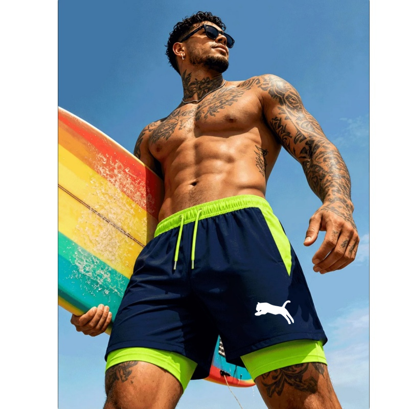 Compression Shorts Athletes - Męskie spodenki do pływania 2w1 z