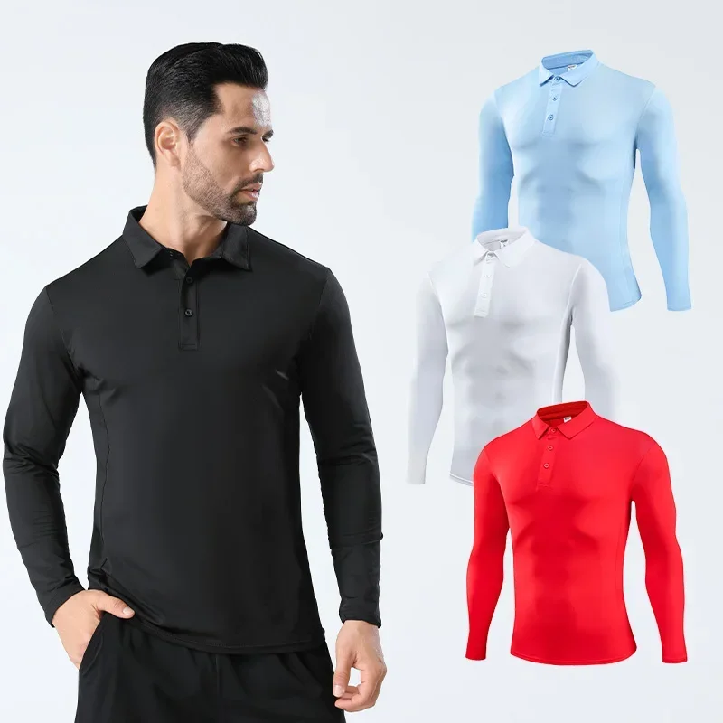T Shirt Tight Fit - Męska koszulka sportowa oddychająca treningowa bluza