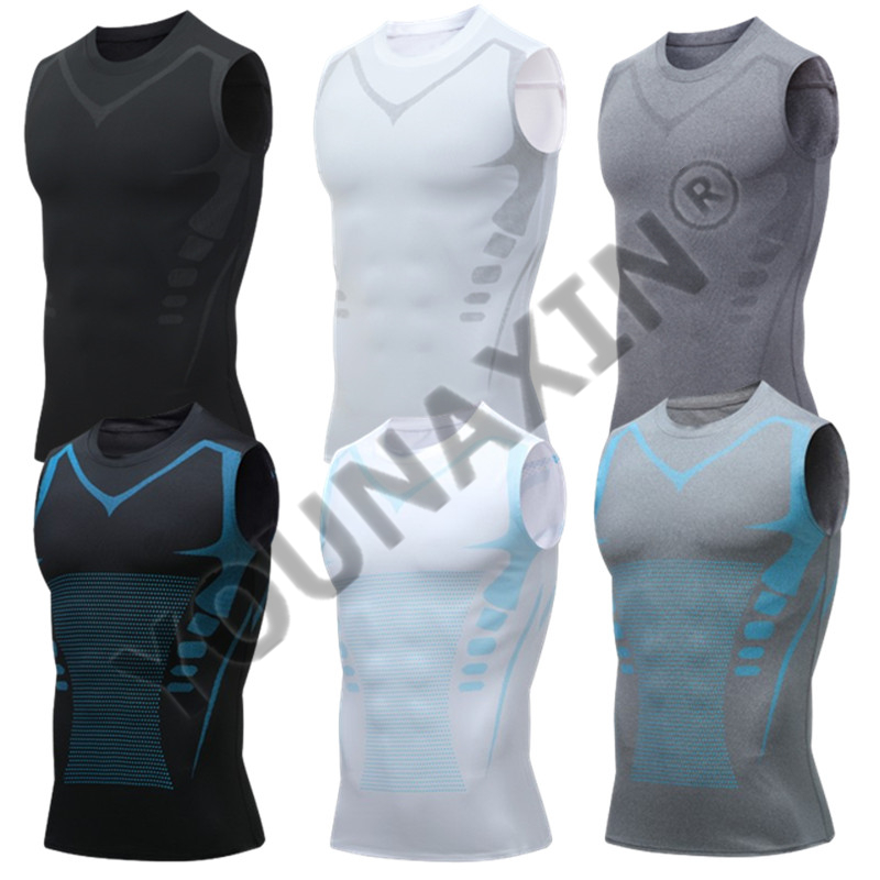 T Shirt Tight Fit - 3 sztuki męskich bezrękawników, koszulek bazowych,