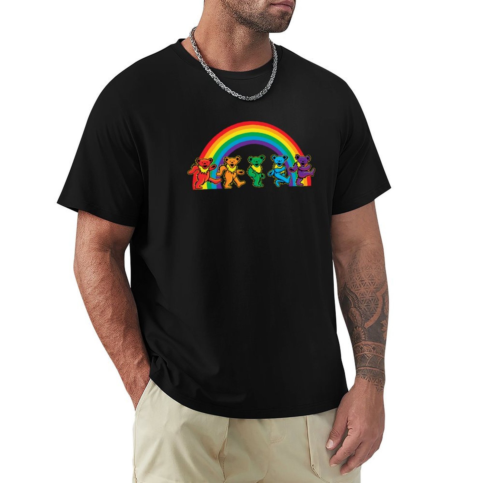 Undershirt Crew Neck - Koszulka z motywem chodzących niedźwiedzi pod