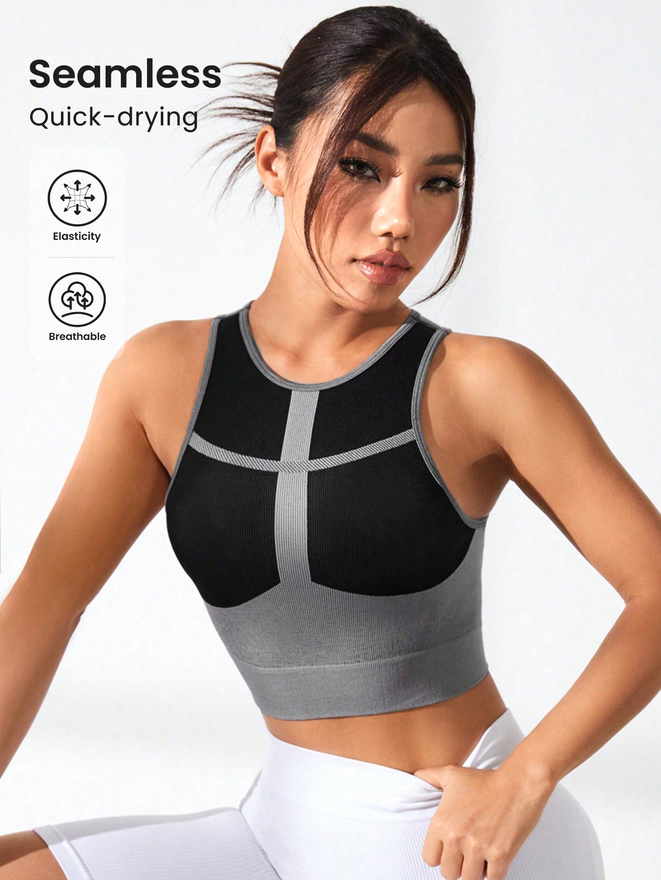 Damski top sportowy z blokami  – Tank Top Ribbed recenzja i cena